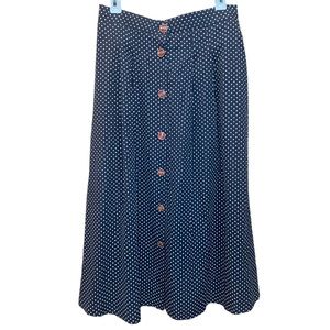 Box Office Vintage Polka Dot Midi Skirt Sz L